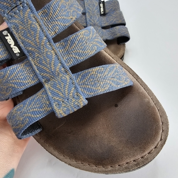 Teva | Dorado blue tan strappy Gorpcore outdoor sandals | WMS 7 - Picture 10 of 12